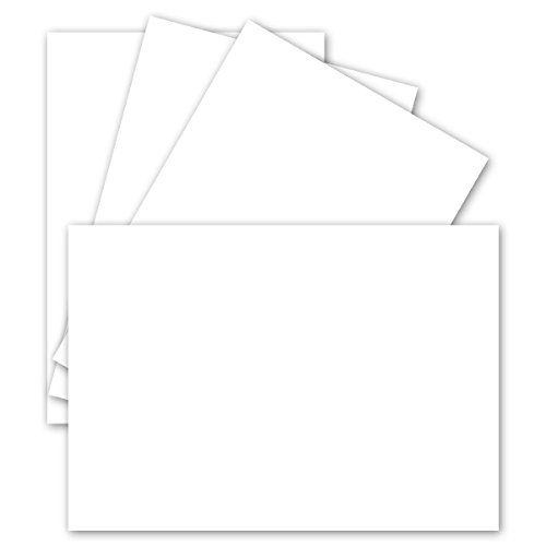 300 Einzel-Karten DIN A6-10,5 x 14,8 cm - 240 g/m² - Hochweiß - Tonkarton - Bastelpapier - Bastelkarton- Bastel-Karten - blanko Postkarten