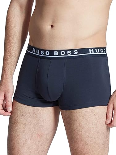 BOSS Hugo Boss Herren Boxershorts 3er Pack - Blau (Open Blue 480) , Small