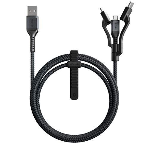 Nomad Kevlar Universal Kabel, USB-A/USB-C/Micro-USB/Lightning, 1,5 m, schwarz