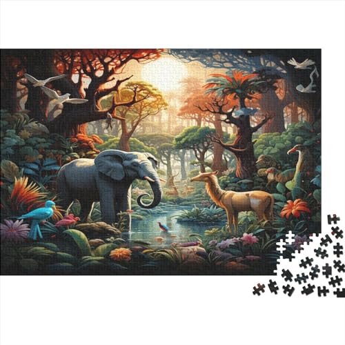 Puzzle für Erwachsene, Wildtier-Puzzle, 1000 Teile, Holzpuzzle, Erwachsene und Jugendliche, Heimdekoration, Denkspiel, Wandkunst, einzigartiges Geschenk, 1000 Stück (75 x 50 cm)