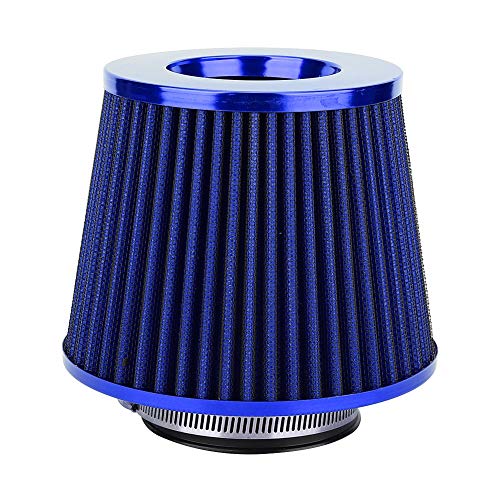 Auto Luftfilterreiniger - luftfilter universal Hon-Eycomb-Struktur 63 mm Pilzkopf mit mehreren Durchmessern Hoher Durchfluss Niedriger Widerstand (Blau)