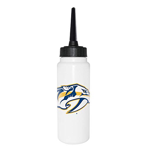 Sherwood NHL Trinkflasche 1000 ml, Nashville Predators, Eishockey Trinkflasche, Sportflasche mit NHL Club Logo, biegsamer Silikon-Trinkhalm
