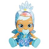 CRY BABIES Stars Sydney - Interactive Puppe, die echte Tränen weint mit ausziehbarem Outfit!-Geschenk Spielzeug für Kinder ab 18 Monaten