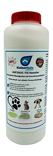 AUFSAUG FIX Granulat Haustier 1 L zum binden von Flüssigkeiten mit Geruchsneutralisierer bei Hundeurin, Katzenurin, Tierurin, Durchfall, Kot, Erbrochenem, Tiergeruch Flüssigkeitabsorber