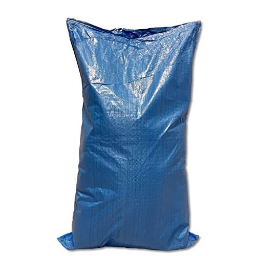 Wohnkult 100 x Gewebesack Gewebesäcke Sandsack Laubsack Getreidesack PP 6 Größen 3 Farben (65 x 105 cm | blau)