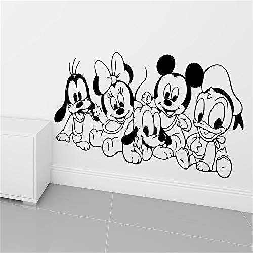 Minnie Mouse Wandtattoo Cartoon Disney Mickey Minnie Maus Mit Freund Für Wohnkultur Kindergarten Kinderzimmer Dekoration Wandbild