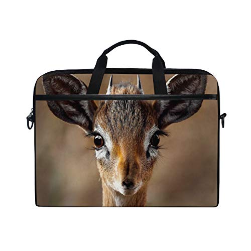 LUNLUMO Aniaml Antelope Head Big Eye 38,1 cm Laptop- und Tablet-Tasche, strapazierfähige Tablet-Hülle für Business/College/Damen/Herren