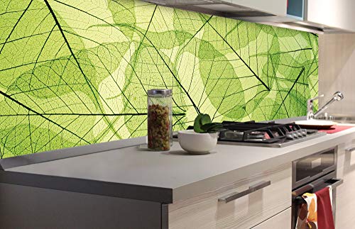 Dimex Küchenrückwand Folie selbstklebend BLATTADERN | Klebefolie - Dekofolie - Spritzschutz für Küche | Premium QUALITÄT - Made in EU | 180 cm x 60 cm