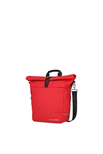 travelite Basics for Bikes - große und wasserfeste Gepäckträgertasche mit Schultergurt - ca. 14 Liter Volumen - Fahrradtasche Umhängetasche für Gepäckträger - Hinterradtasche mit Schultergurt