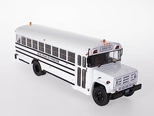 OPO 10 - Bus 1/43 kompatibel mit GMC Schoolbus: US Bureau of PRISONS – USA 1990 – BUS076