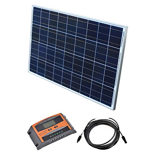 Solar Set 12 V Solaranlage Solarkit PV Inselanlage Wohnmobil Solarmodul Laderegler, Wattzahl:100 W