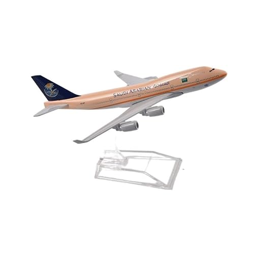 ZYAURA Für: 16 cm Saudi Arabian Airlines Boeing 747 Modell Flugzeug Druckguss Metall 1/400 Verhältnis