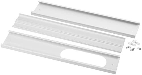 Sichler Exclusive Klimaanlage Fensterbrett: 3-teilige Rollladen-Fensterblende für Fenster bis 155 cm Breite (Fensterdurchführung)
