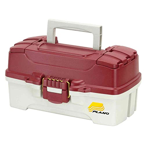Plano Formen 620106 Tackle Box, 1-tray, rot metallic/aus weiß