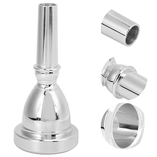 Basshorn-Mundstück, Tuba-Teil Professionelles Horn-Mundstück für die meisten Bass-Tuba-Produkte zum Ersatz von Horn-Mundstücken(Silver)
