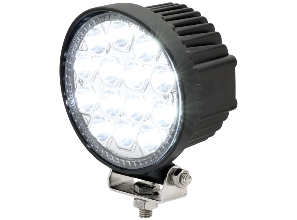 AdLuminis LED Arbeitsscheinwerfer Rund, 30 Watt 2350 Lumen, Für 12V 24V, Mega Spot Beleuchtung 16,4°, IP67 IP69K Schutzklasse, 6000K, Zusatzscheinwerfer