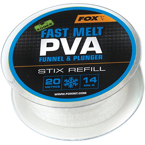 FOX Edges PVA Mesh Refill Fast Melt 20m - wasserlösliches PVA-Netz für Grundfutter zum Anfüttern von Karpfen & Friedfischen, Größe:14mm Stix