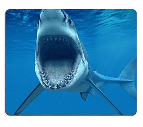 MP606 Tiere Hai Wildlife Zahn Zahn Maus Raubtier seerecht abzufedern unterstützung Bereit für Hochwertige Umwelt, Tuch und Neopren - Mousepad