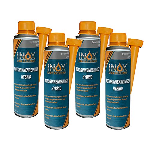 INOX® Motorinnenreiniger Hybrid, 4 x 250 ml - Öl-Systemreiniger löst Verschmutzungen und Verharzungen im gesamten Ölkreislauf