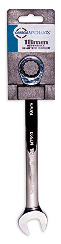Omega Mechanix M7593 Ratschen-Schraubenschlüssel - 18mm - CR-V - Profi-Qualität