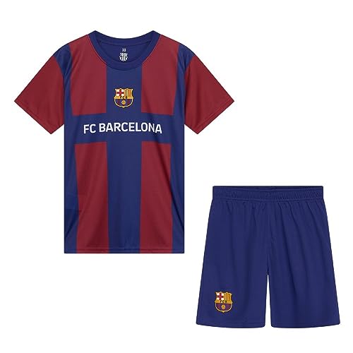 FC Barcelona Morefootballs - Offizielles Home Trikot Set für Kinder - 2023/2024-140 - Barça Trikot - Fussball Shirt und Shorts