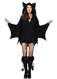 LEG AVENUE 85311 - Cozy Bat Kostüm, Größe M, schwarz, Damen Karneval Kostüm Fasching, Größe: M (EUR 38)
