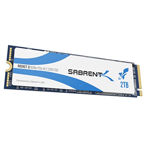Sabrent Rocket Q 2TB NVMe PCIe M.2 2280 Internal SSD High Performance Solid State Drive R/W 3200/2900MB/s (SB-RKTQ-2TB)