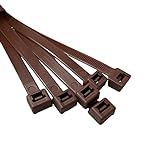 On1shelf® Kabelbinder, 900 mm x 9 mm, Premium-Kabelbinder, robust und lang, Nylon, 50, Braun