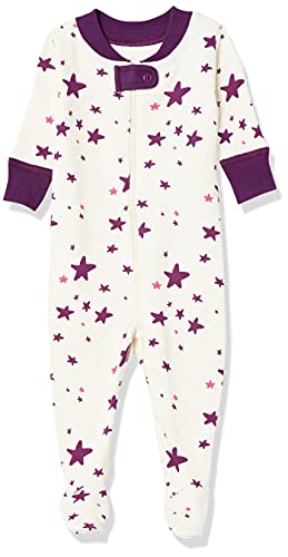 Moon and Back by Hanna Andersson One Piece Footed Pajamas Infant-and-Toddler-Sleepers, Dunkelrosa, US 3T (EU 98–104)
