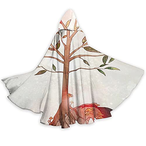 RFSHOP The Woman bred The Tree of Life Hard Halloween Hooded Cloak Adult Men's and Women Cloaks Cosplay Party Supplies Dress Clothes Gift Costumes