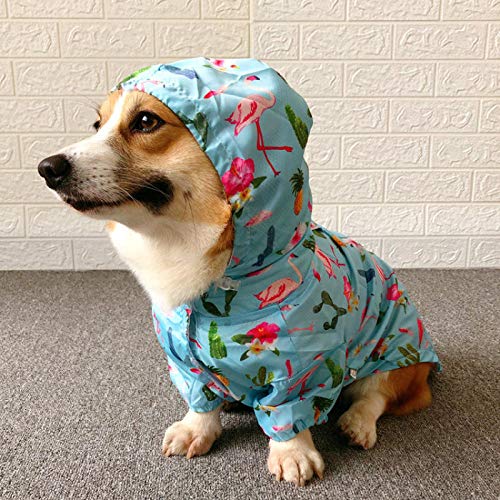 Gulunmun Regenjacken Für Hunde Hunderegenmantel Haustierregenjacke Haustierkostüm Outfit-Blue_12