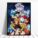cnmd DIY Malen nach Zahlen Japanischer Anime Goku Manga Film Kunst Bild diy malen nach zahlen kits malen für Erwachsene Gemälde für Wohnzimmer Geeignet für50x70cm(Kombinationsfeld)