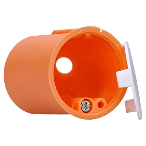 25 Stück Wandleuchten-Anschlussdose Hohlwand Ø 35x45mm Kunststoff PP Orange-Weiß Voxura