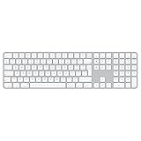 Apple Magic Keyboard mit Touch ID und Ziffernblock: Bluetooth, wiederaufladbar. Kompatibel mit Mac Computern Chip; Englisch (International), Weiße Tasten
