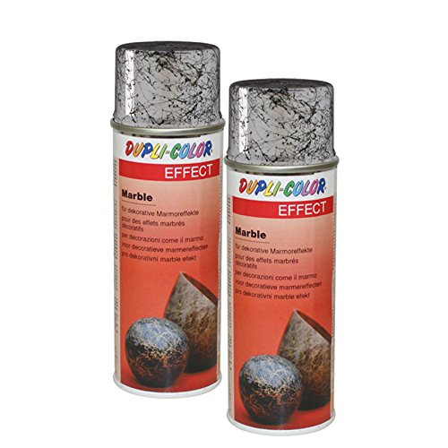 2x DUPLI COLOR MARBLE SILBER SPRAY NETZARTIGER MARMOR EFFEKT LACKFARBE FARBDOSE