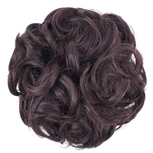 Bun Haarteile 1 STÜCKE Messy Bun Haarteil, Messy Hair Bun Scrunchies Synthetische Wellenförmige Lockige Chignon-Pferdeschwanz-Haarverlängerungen Dicker Hochsteckfrisur-Haarteil for den täglichen Gebra