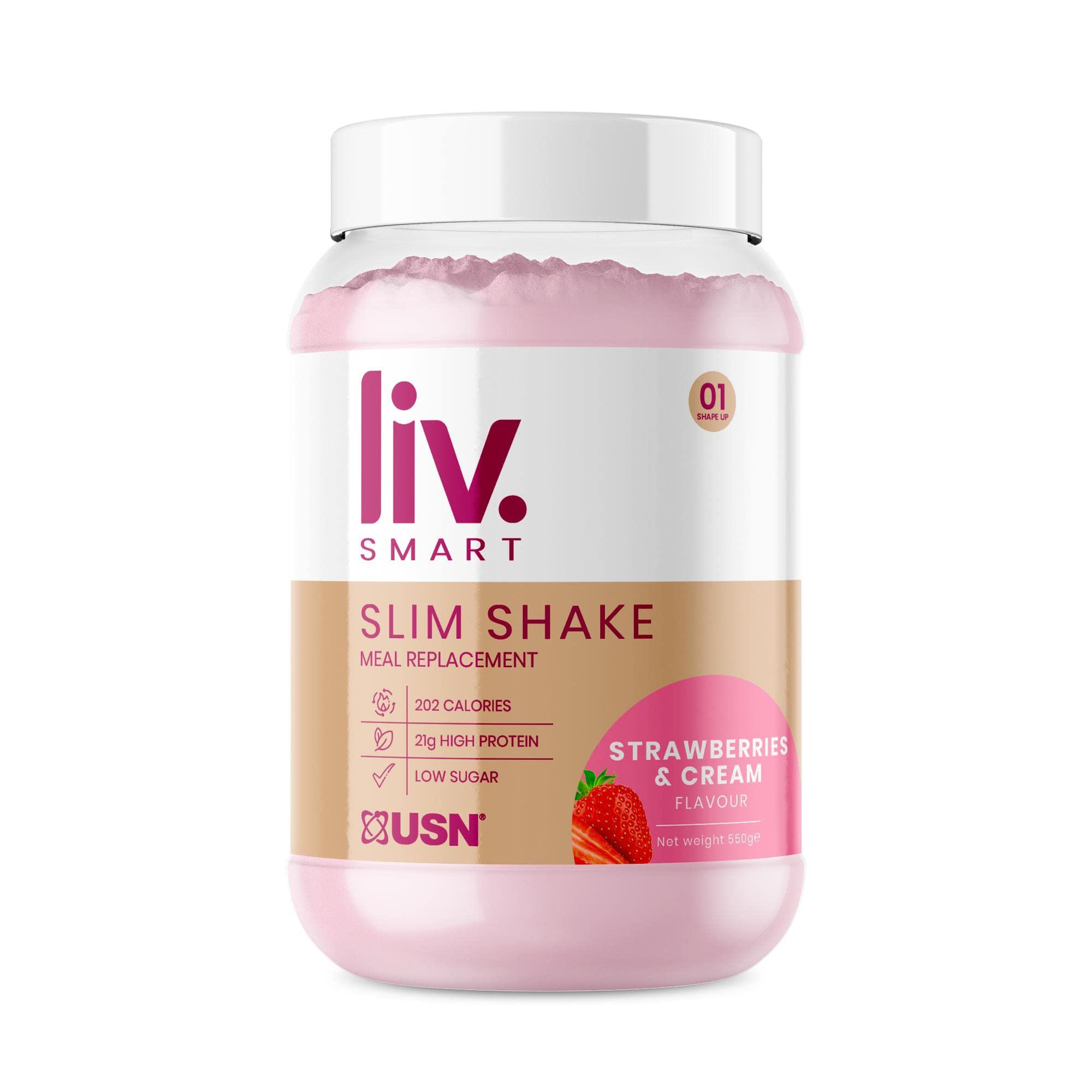 USN Liv.Smart Slim Shake (550g) Strawberry