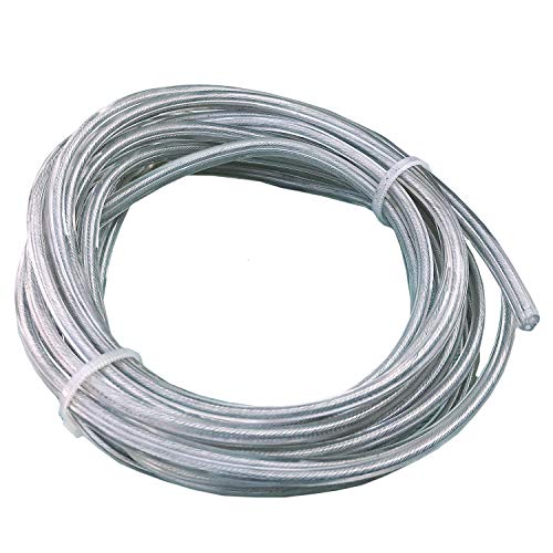 Kabel Transparent 10 Meter 2 x 0,75mm² isolierte Leitung Leuchtenkabel Lampenkabel Strom-Kabel 2G Flachleitung