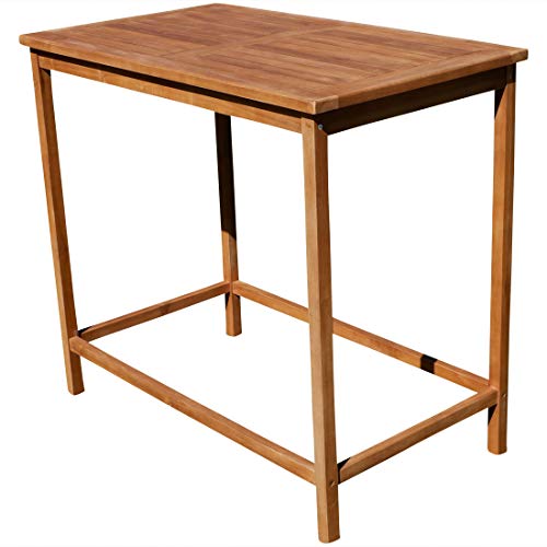 ASS Teak Bartisch Bistrotisch Stehtisch 120x70cm Holztisch Gartentisch Garten Tisch Holz Modell: JAV-BIMA-120x70