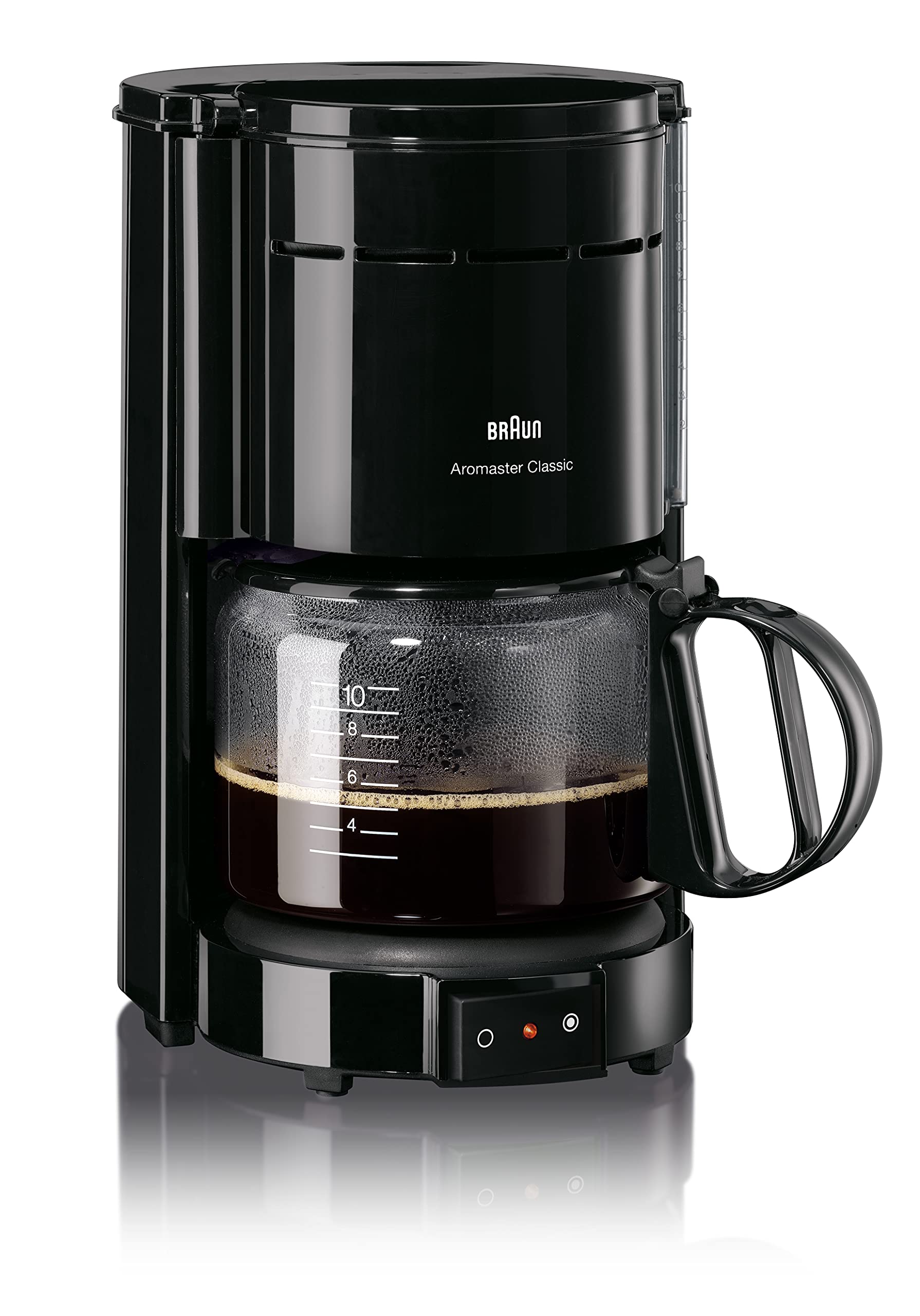 Braun Household Kaffeemaschine KF 47 BK-Filterkaffeemaschine mit Glaskanne für klassischen Filterkaffee,Aromatischer Kaffee dank OptiBrew-System,Tropfstopp,Abschaltautomatik,220-230V || 50-60Hz