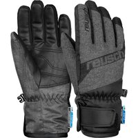 Reusch Unisex Fingerhandschuh Dario R-TEX® XT Junior mit praktischem Klettverschluss black/black melange, 3,5
