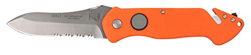 Eickhorn - Rettungsmesser|PRT-II N695 G-10 Orange | Klingenlänge: 8,4 cm| Klappmesser - Solingen - Germany - Qualität |Rettungswerkzeug - Gürtelschneider - rostfrei