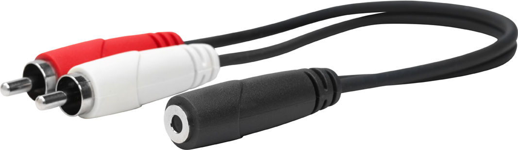 Vivolink PROMJFRCAM0.2 Audio-Kabel 0,2 m 3.5mm 2 x RCA Schwarz (PROMJFRCAM0.2)