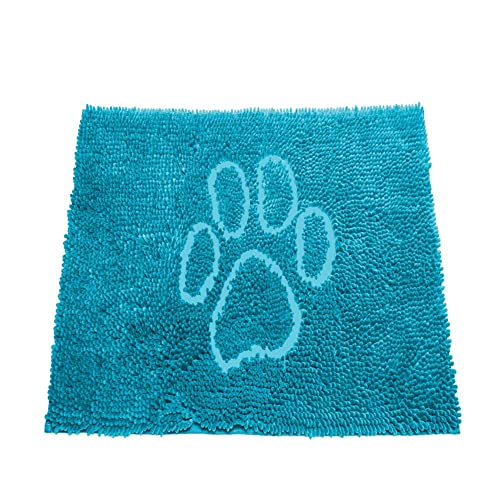 Dog Gone Smart Dirty Dog Fußmatte, Mikrofaser, super saugfähig, maschinenwaschbar mit Rutschfester Unterseite, groß, Aqua