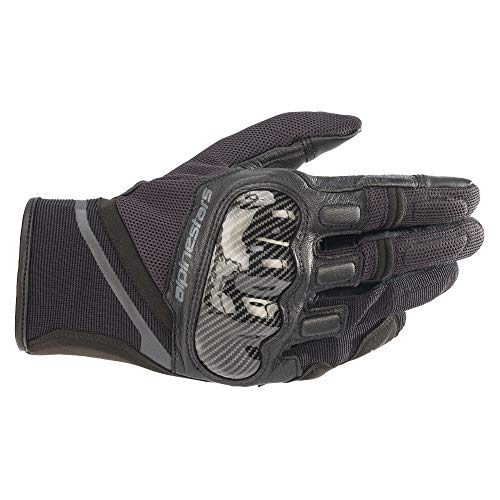 Alpinestars Motorradhandschuhe Chrome Gloves Carbon kurze Handschuhe, BLACK TAR GREY, L