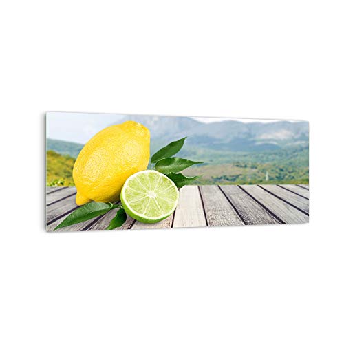 DekoGlas Küchenrückwand 'Zitrone & Limette' in div. Größen, Glas-Rückwand, Wandpaneele, Spritzschutz & Fliesenspiegel