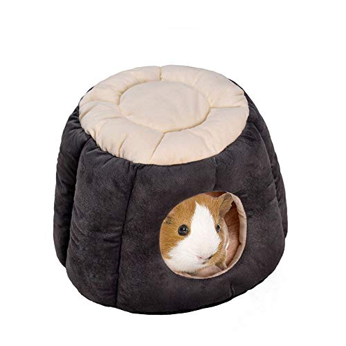 Oncpcare Warmes Meerschweinchen-Bett in Form eines Kaninchenhauses, weiches Nest für kleine Tiere, Kaninchen, Katzen