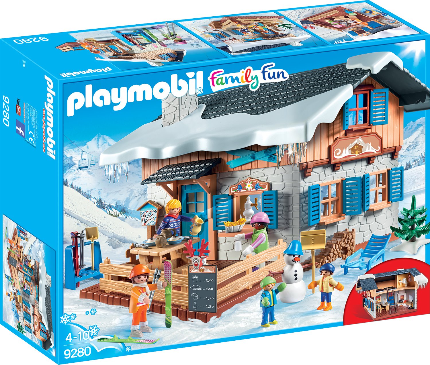PLAYMOBIL Family Fun 9280 Skihütte, Ab 4 Jahren [Exklusiv bei Amazon]