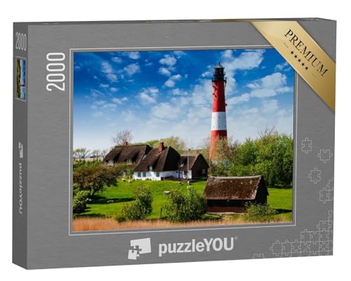 puzzleYOU: Puzzle 2000 Teile „Norddeutsche Idylle mit Leuchtturm und Sommeratmosphäre“