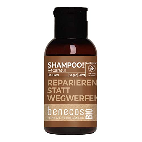 BENECOS Hafer Shampoo, Reparatur, Mini Reisegröße, 50ml (10 x 50ml)